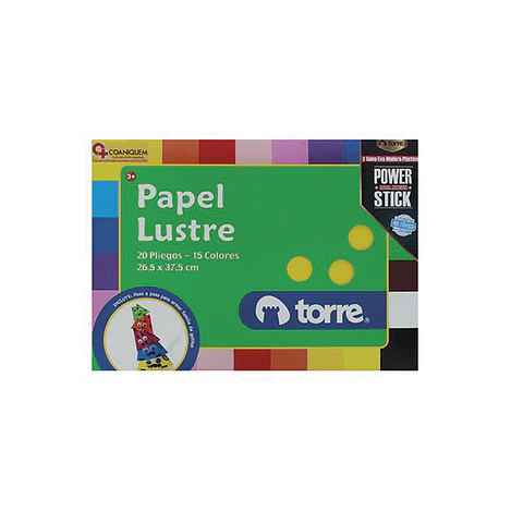 Papel Lustre Torre Carpeta 26*37 cm Surtidos 20 Hojas