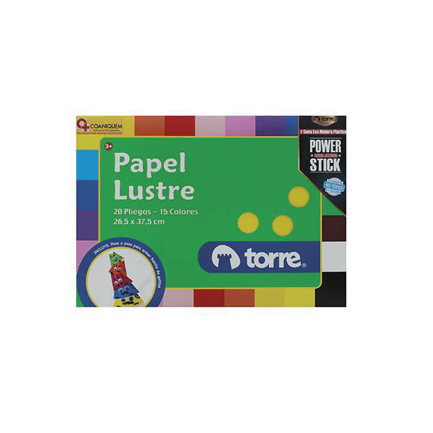Papel Lustre Torre Carpeta 26*37 cm Surtidos 20 Hojas 1