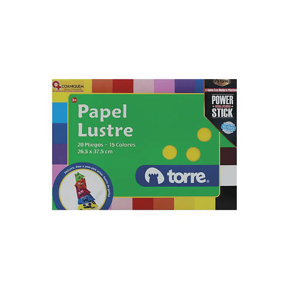Papel Lustre Torre Carpeta 26*37 cm Surtidos 20 Hojas 1