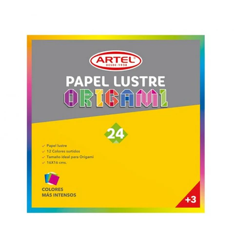 Papel Lustre Artel Origami 16*16 cm 24 Hojas