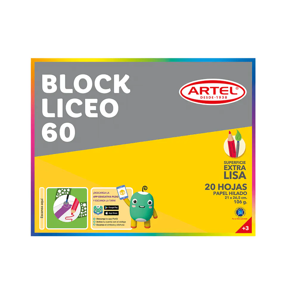 Block de Dibujo Artel Liceo 60 20 Hojas 1