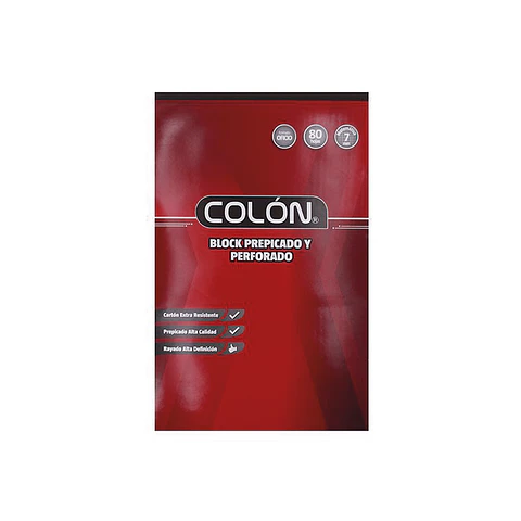 Block Prepicado Colón Oficio Perforado M7