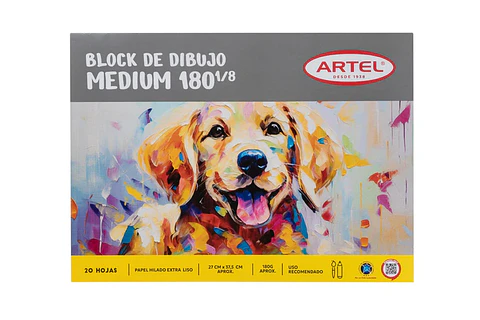 Block de Dibujo Artel 180 1/8 Medium 20 Hojas