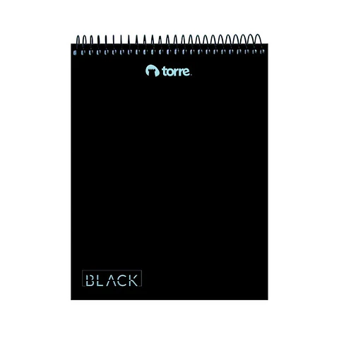 Croquera Torre 1/2 Oficio 16*21 cm Negro 80 Hojas