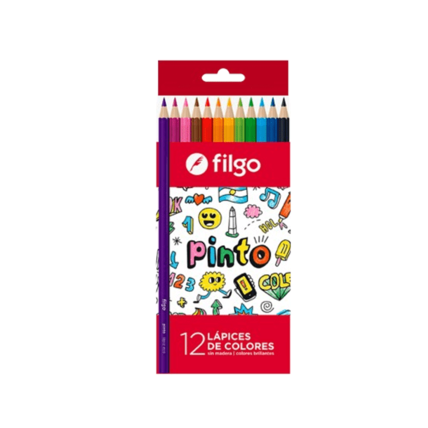 Lápices De 12 Colores Filgo Pinto