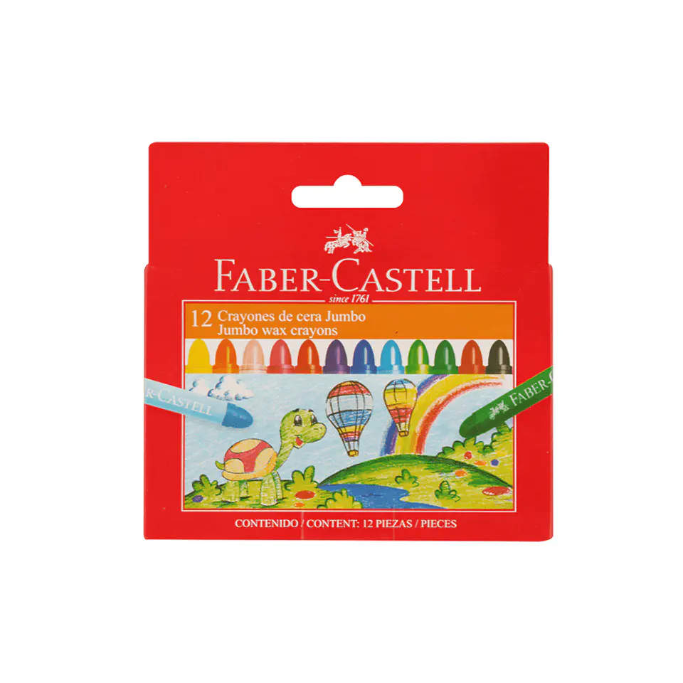 Lápices de Cera Faber Castell Jumbo 12 Colores 1