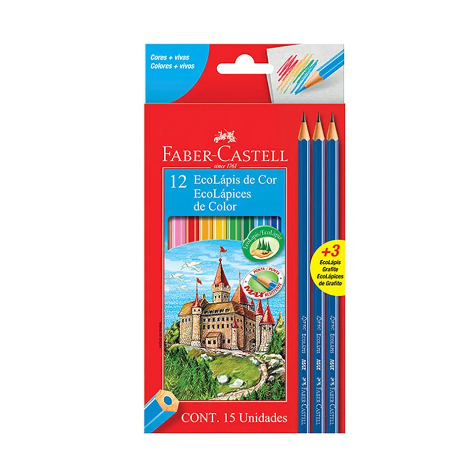 Lápices De Color Faber Castell Hexagonal 12 Colores 1