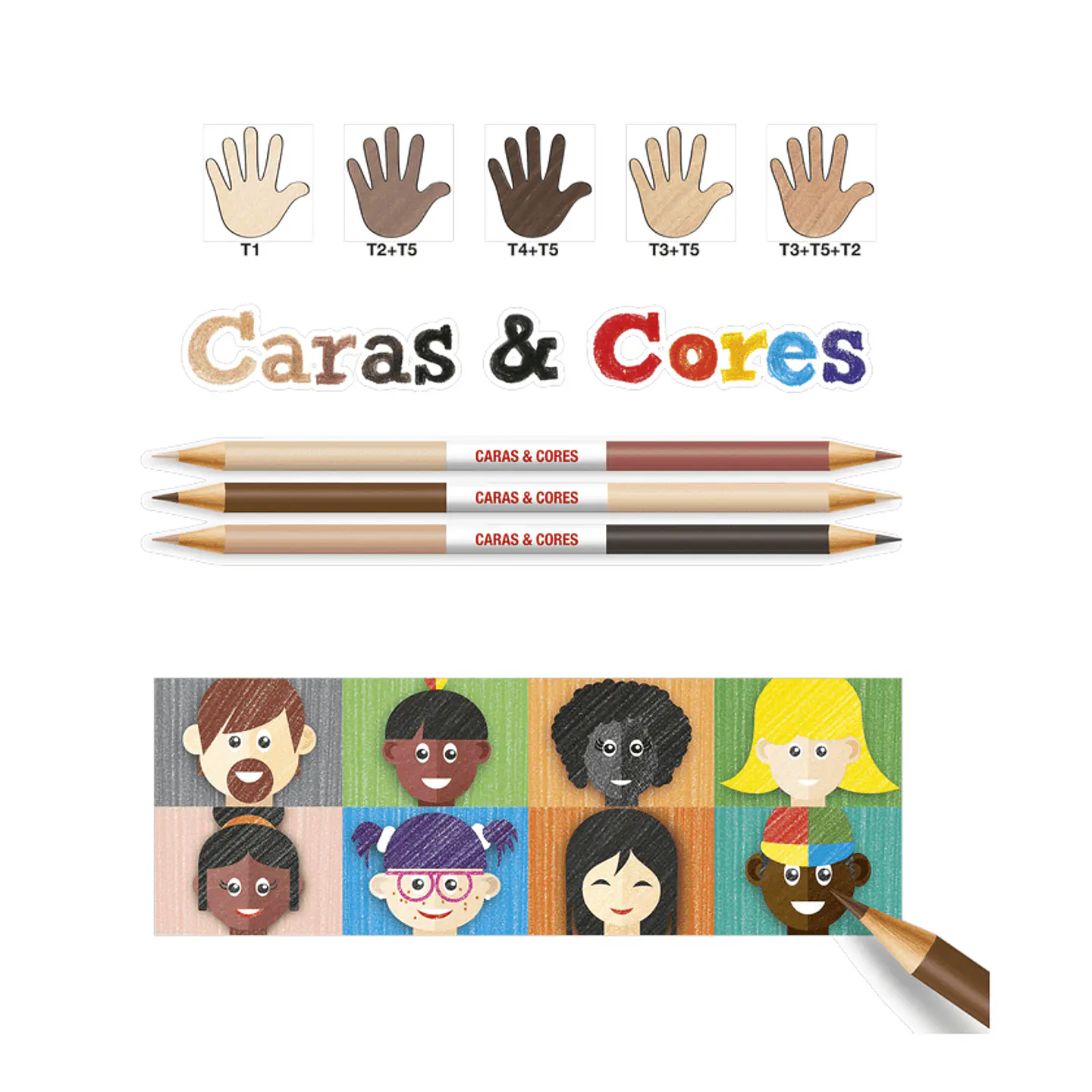 Lápices de Color Faber Castell Caras & Colores 15 Piezas 2