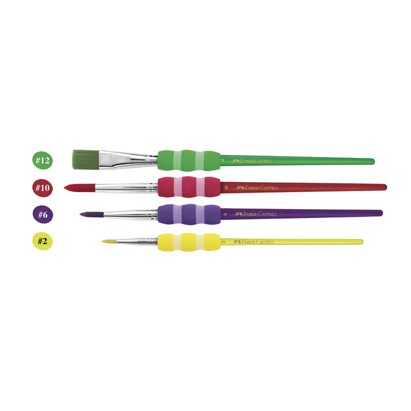Pincel Faber Castell Set de 4 Unidades con Grip 2