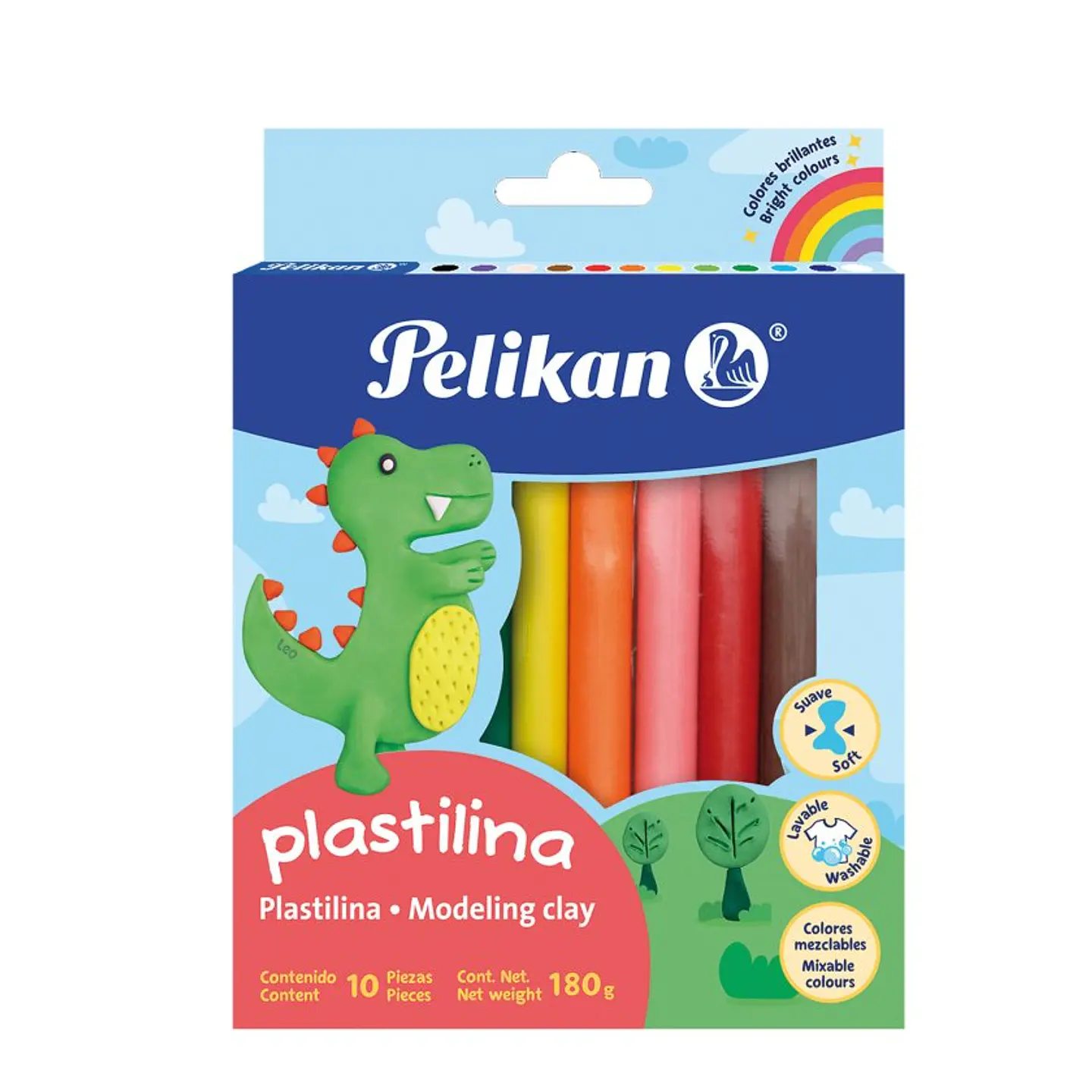 Plasticina Pelikan 10 Barras Colores Surtidos 1