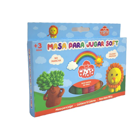 Masa para Modelar Dido 180g 12 Colores