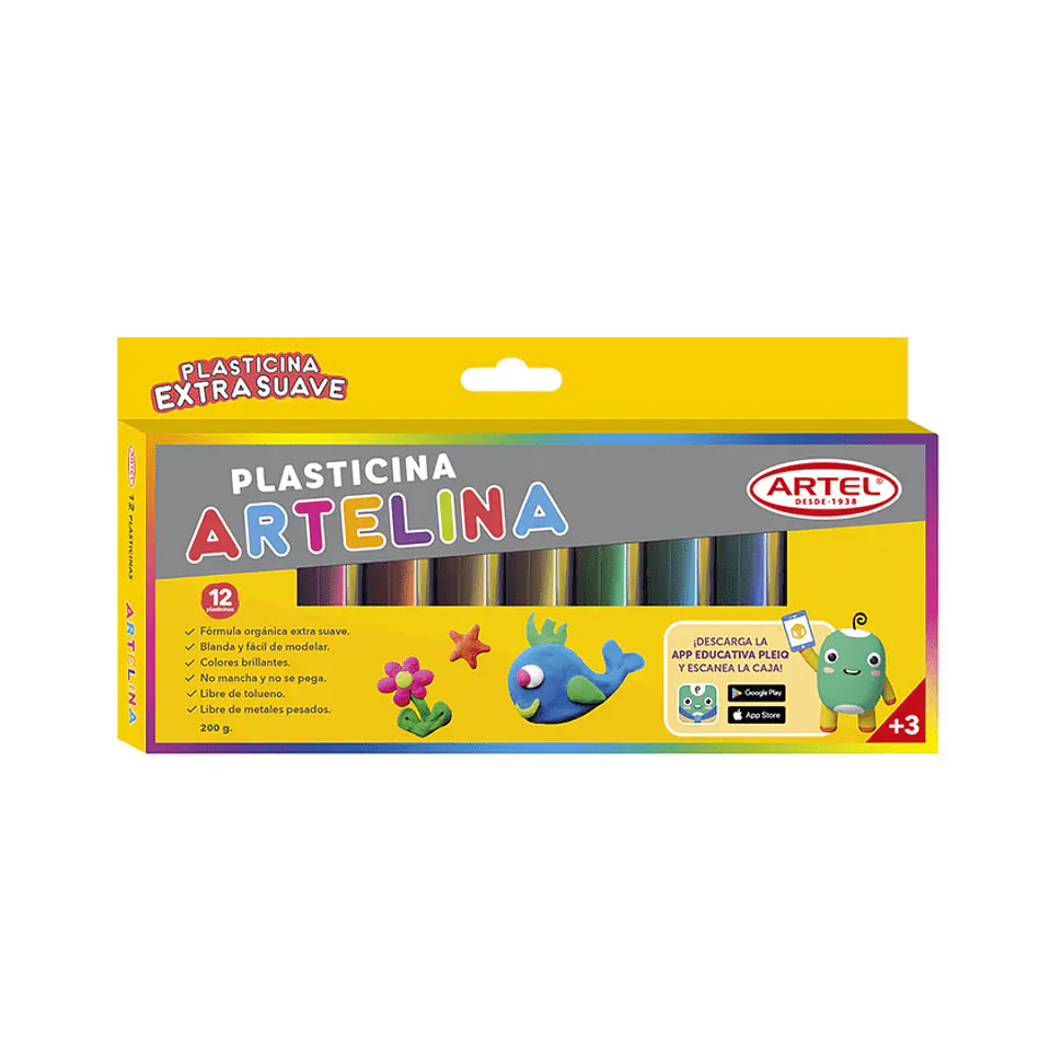 Plasticina Artelina 12 Colores 1