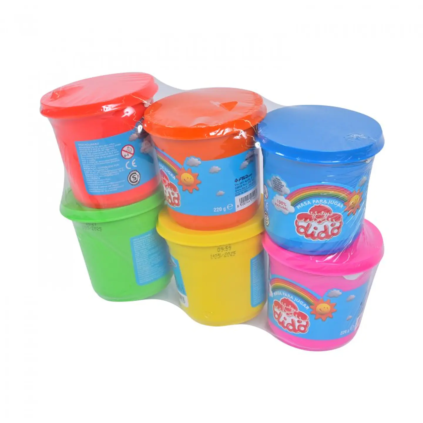Masa para Modelar Dido Set de 6 Colores Surtidos 220g 1