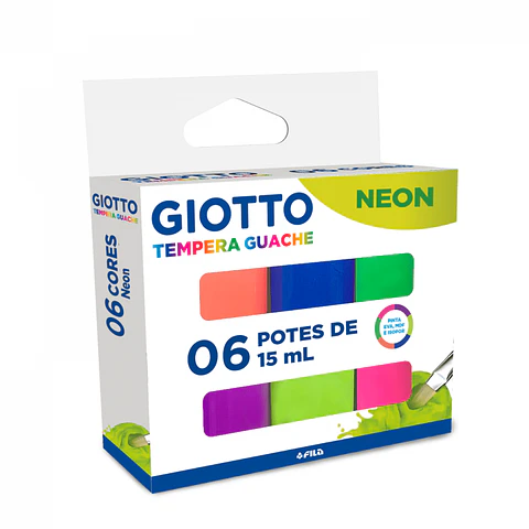 Témpera Giotto Neón 15ml 6 Unidades