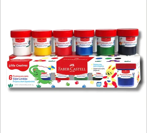 Témpera Faber Castell Para Dedos Little Creatives 6 Colores
