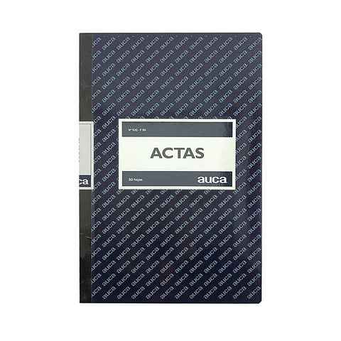 Libro de Actas Auca Lineal 50 Hojas