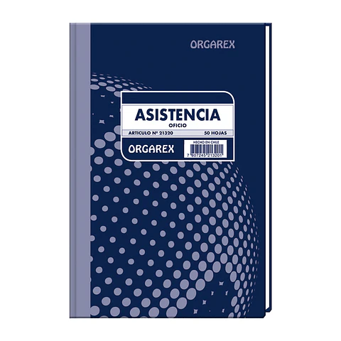 Libro Asistencia Orgarex 50 Hojas