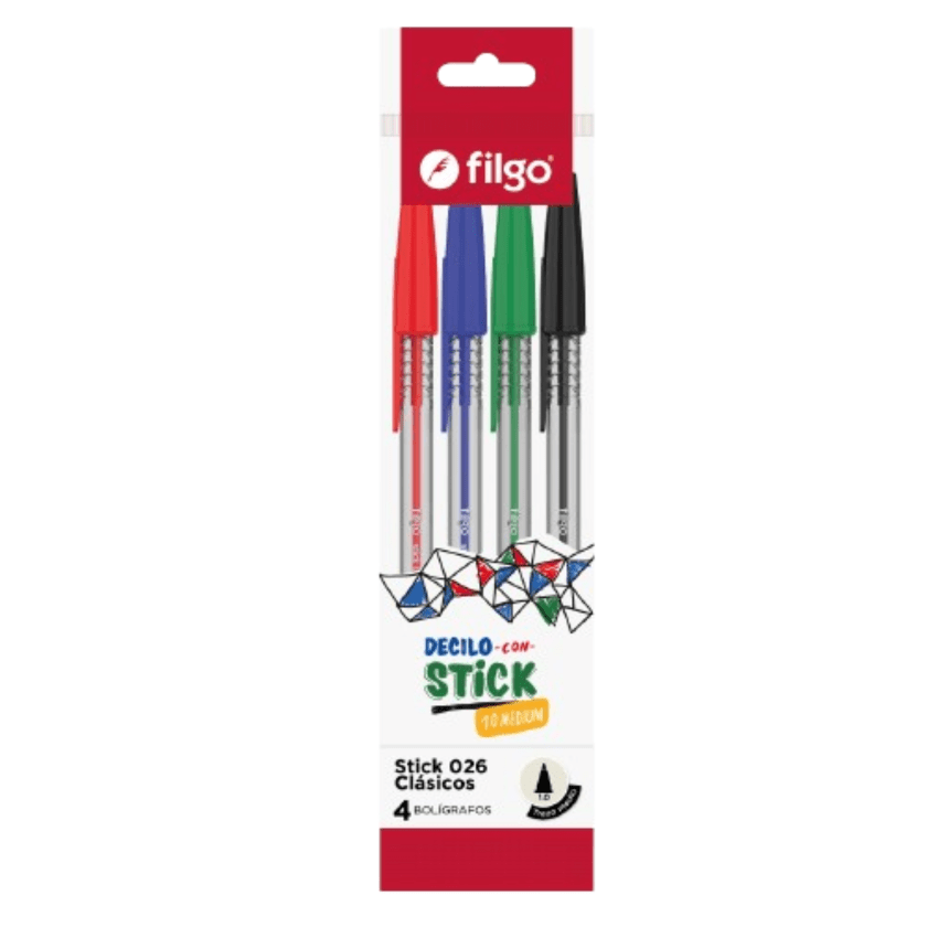 Lapiz Gel Filgo Stick 4 colores