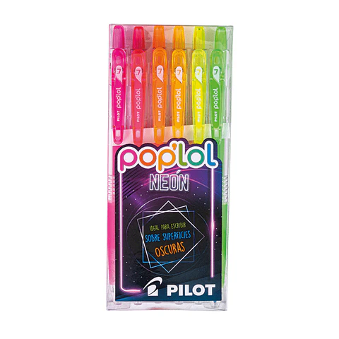 Pilot Pop Lol Neón 0.7 mm Set de 6 Unidades