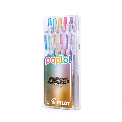 Pilot Pop Lol Colores Metálicos 0.7mm Set de 6 Unidades