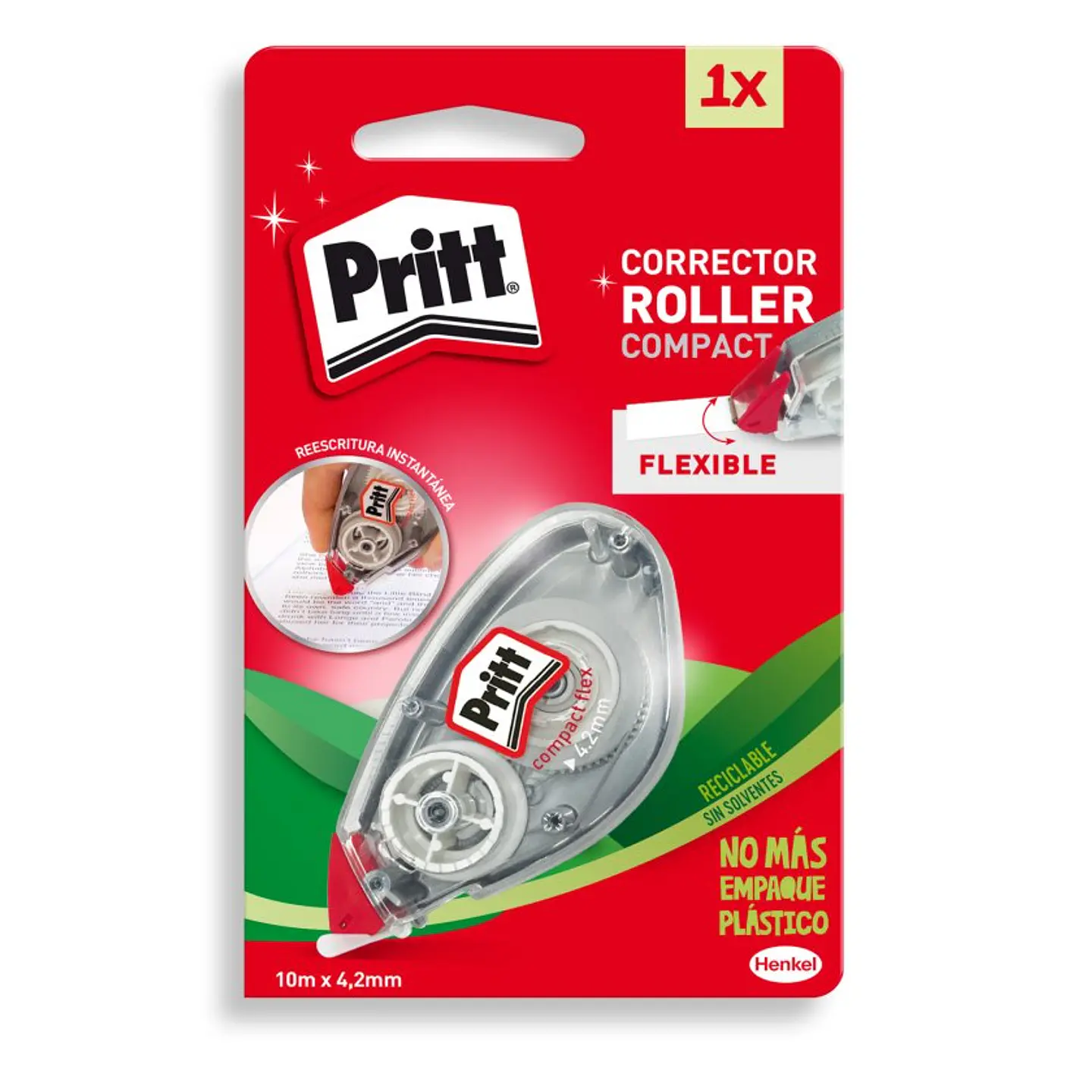 Corrector en Cinta Pritt Roller 4.2mm 2