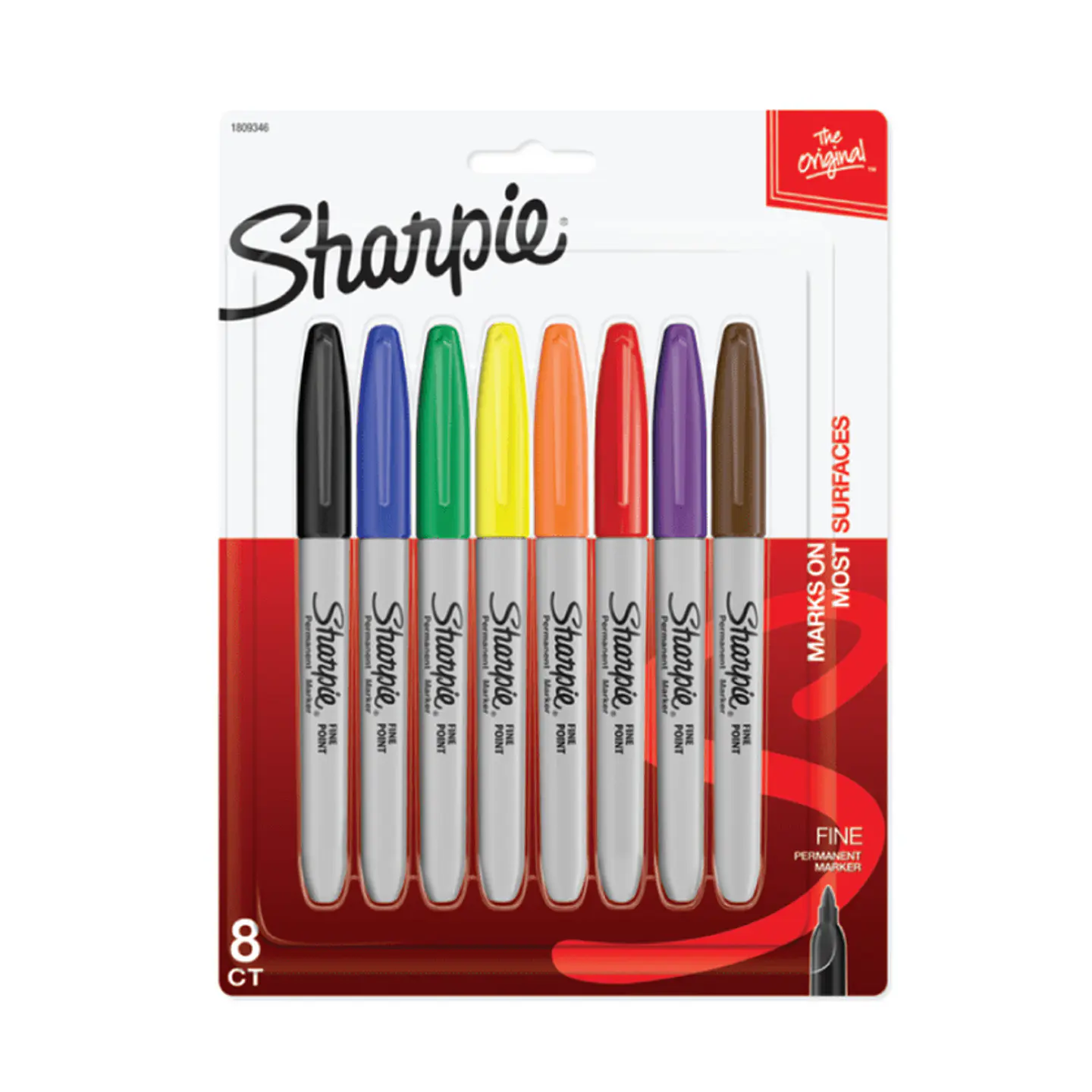 Marcador Permanente Sharpie Colores Básicos 1.0 mm 8 Colores 1