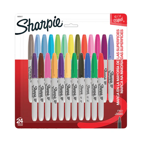 Marcador Permanente Sharpie Multiuso 1.0mm 24 Colores