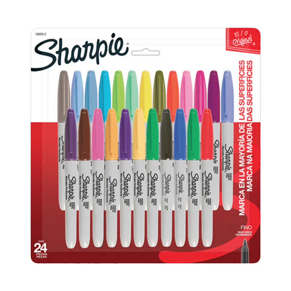 Marcador Permanente Sharpie Multiuso 1.0mm 24 Colores 1