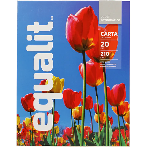 Papel Fotográfico Equalit Carta 210g 20 Hojas