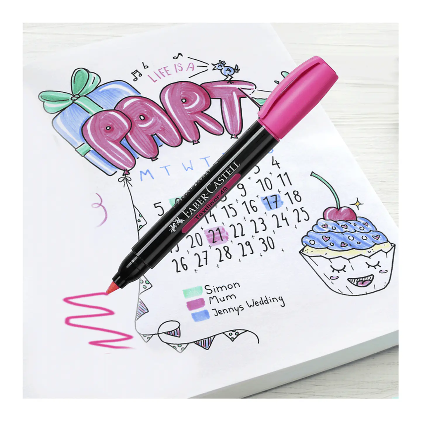 Destacador Faber-Castell Texmarket 2