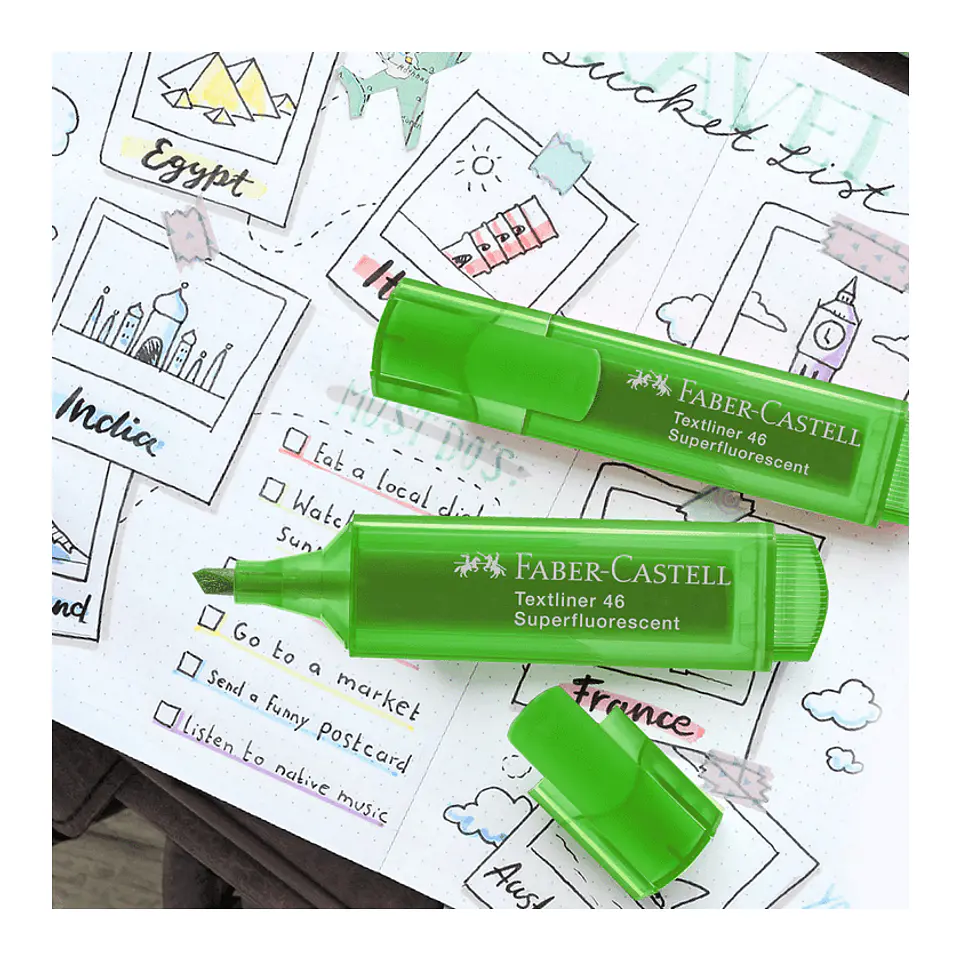 Destacador Faber Castell Súper Fluorescente 6