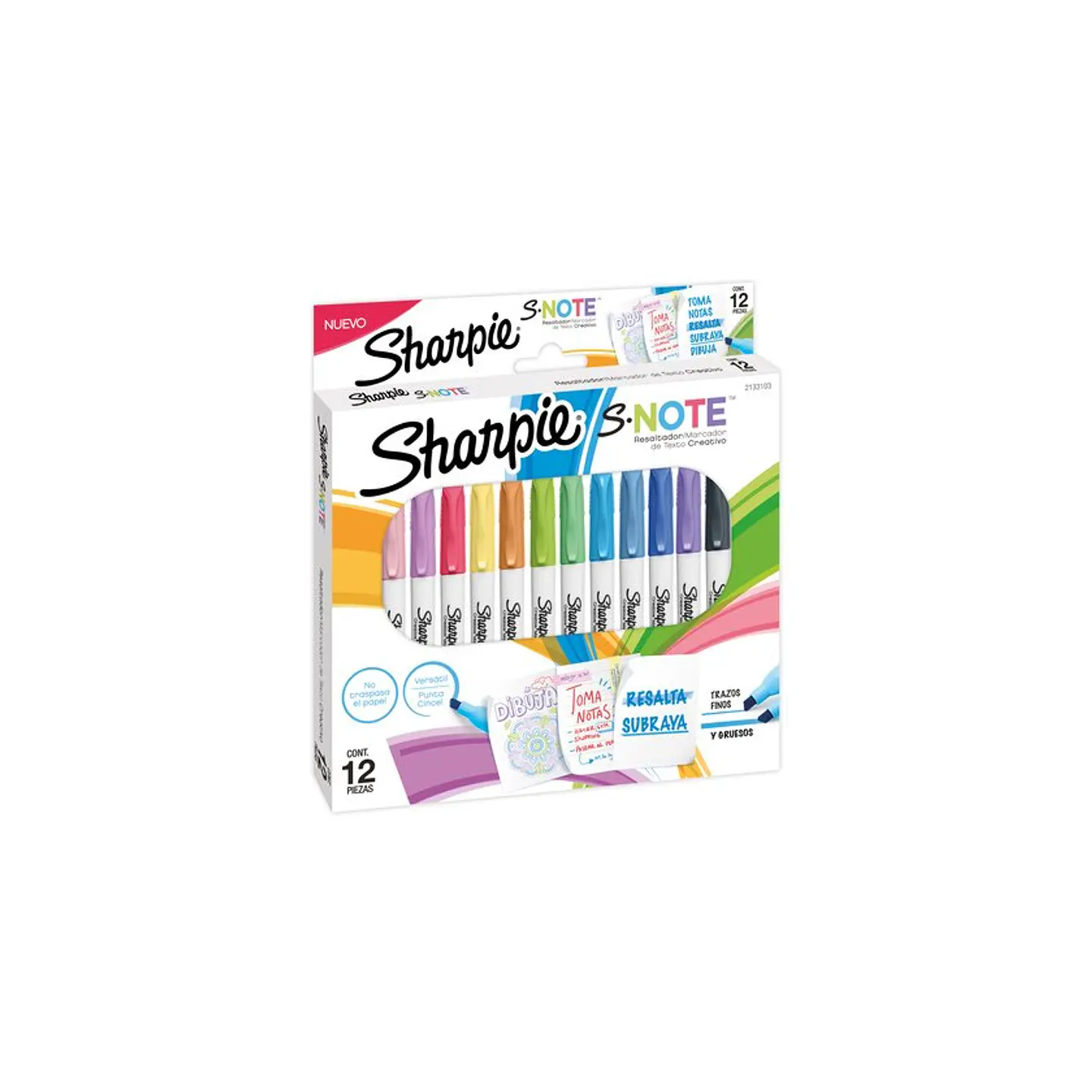 Destacador Sharpie S Note 12 Colores 1