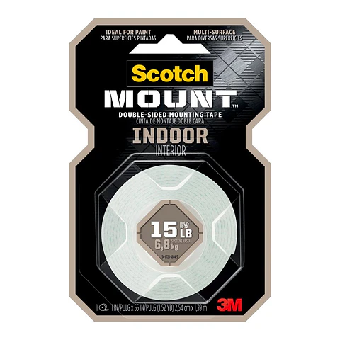 Cinta de Montaje 3M Scotch Doble Cara Interiores 2.54cm*1.39mt