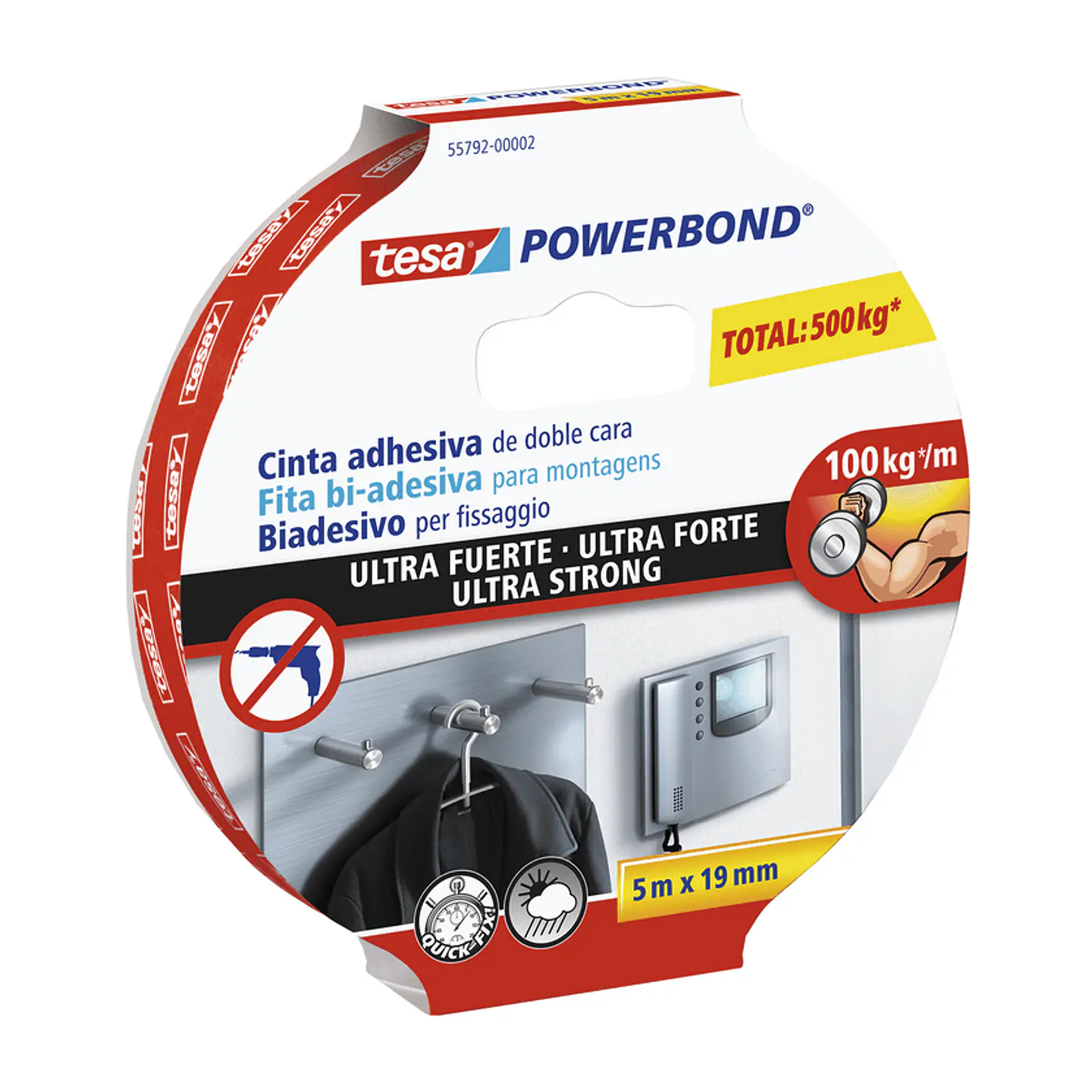 Cinta Adhesiva Tesa Doble Contacto Fuerte Powerbond 19 mm*5mt 1