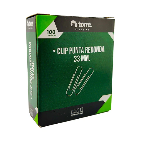 Clips Torre Punta Redonda 33mm  100 Unidades