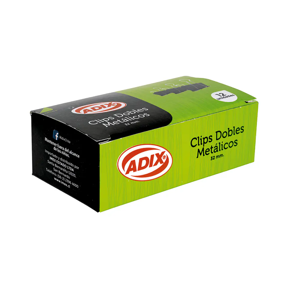 Doble Clip Adix 32 mm Caja de 12 Unidades 1