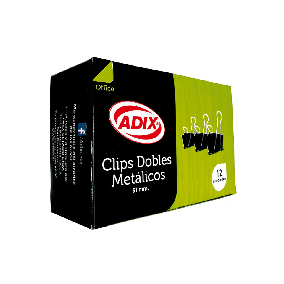 Doble Clip Adix 51 mm Caja de 12 Unidades 1