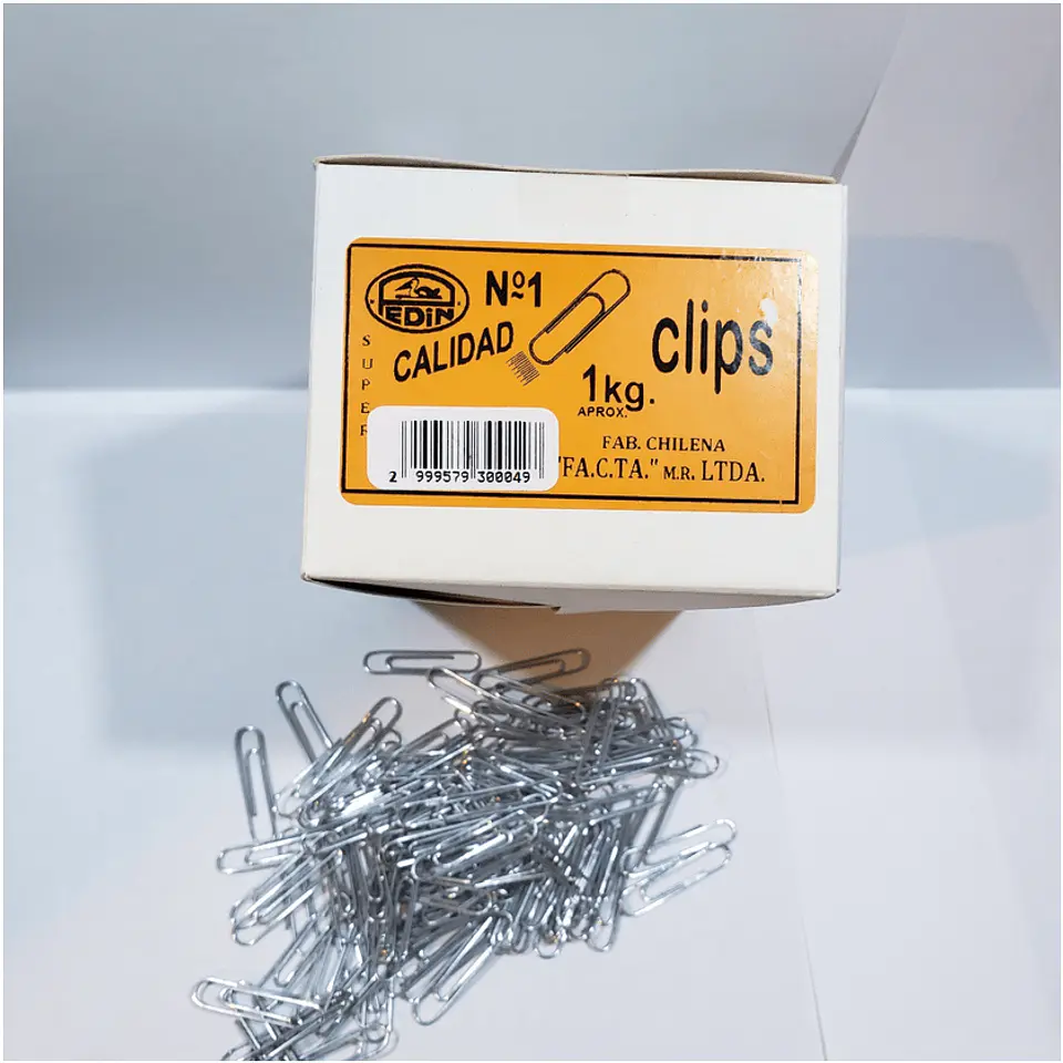Clips Metálico Pedin 30mm 1 Kg Punta Redonda 1