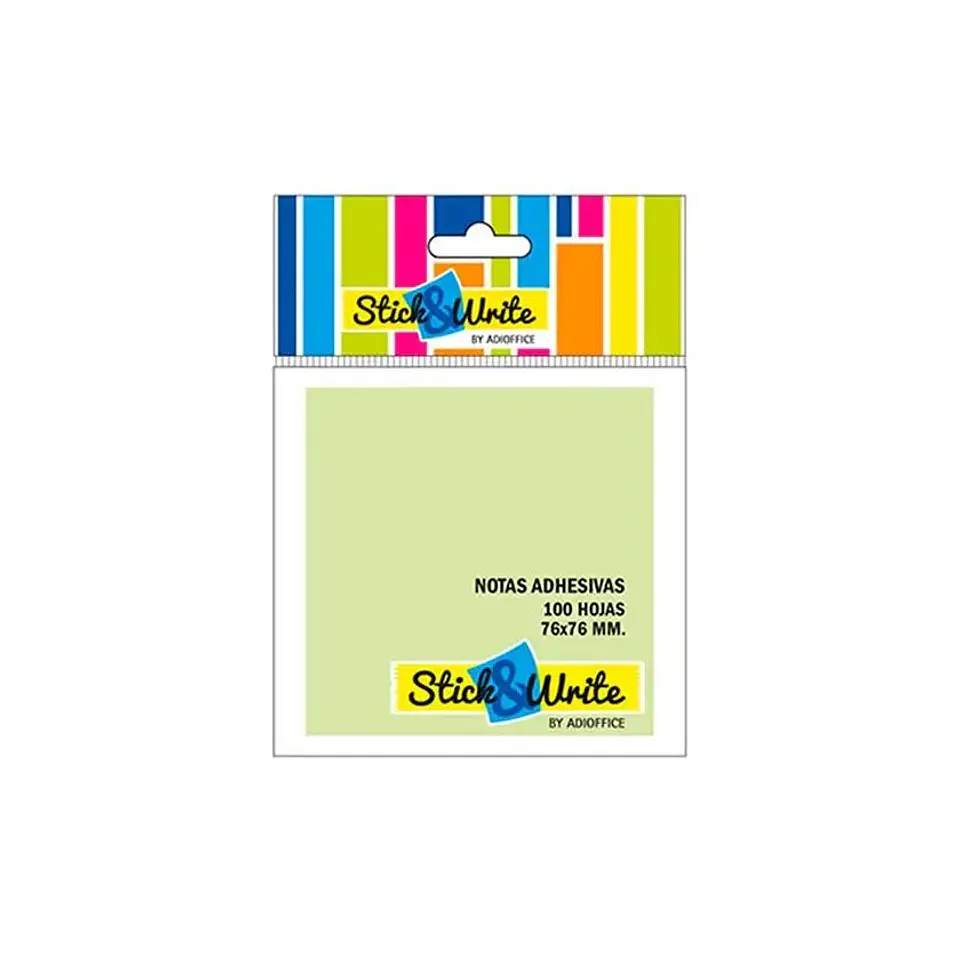 Nota Adhesiva Stick & Write 100 Hojas 76x76mm 1