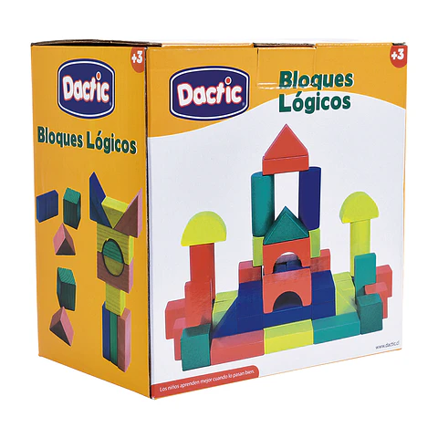 Bloque Lógico Color Madera 50 un.