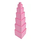 Torre de Cubo Rosa Madera Montessori - Miniatura 1