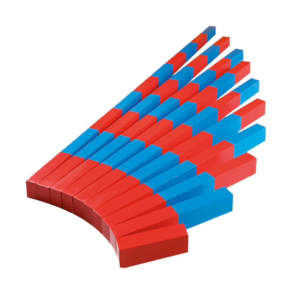 Barras Numéricas Azul/Rojo Montessori 1