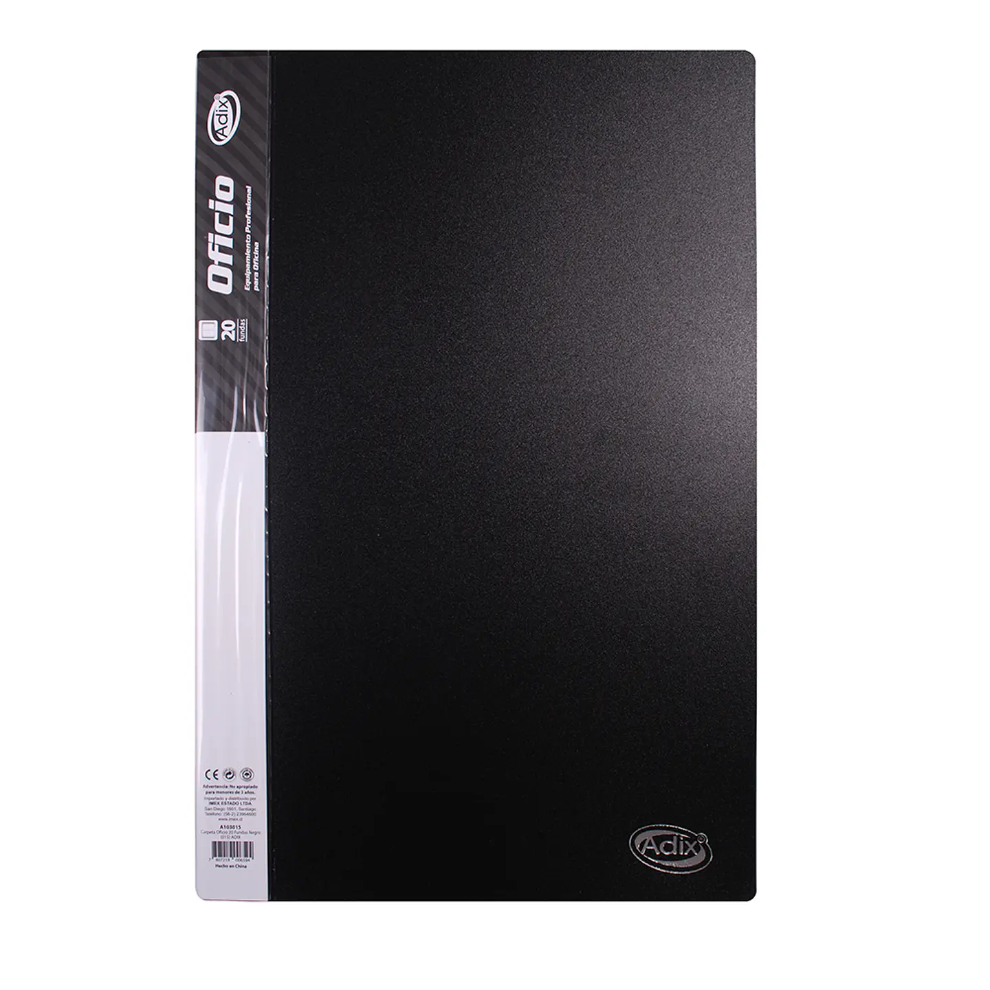 Carpeta Oficio 20 Fundas Negro 1