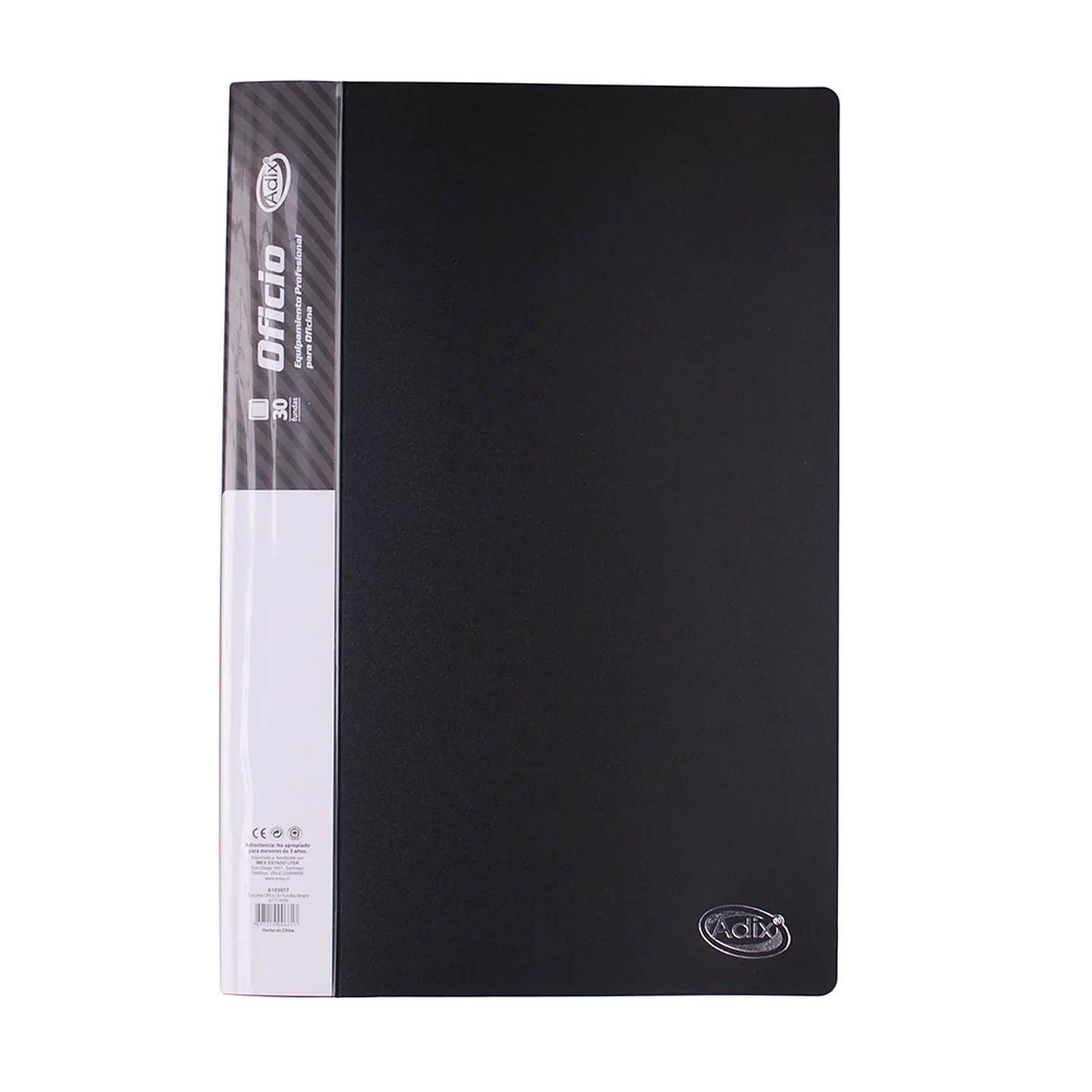Carpeta Oficio 30 Fundas Negro 1