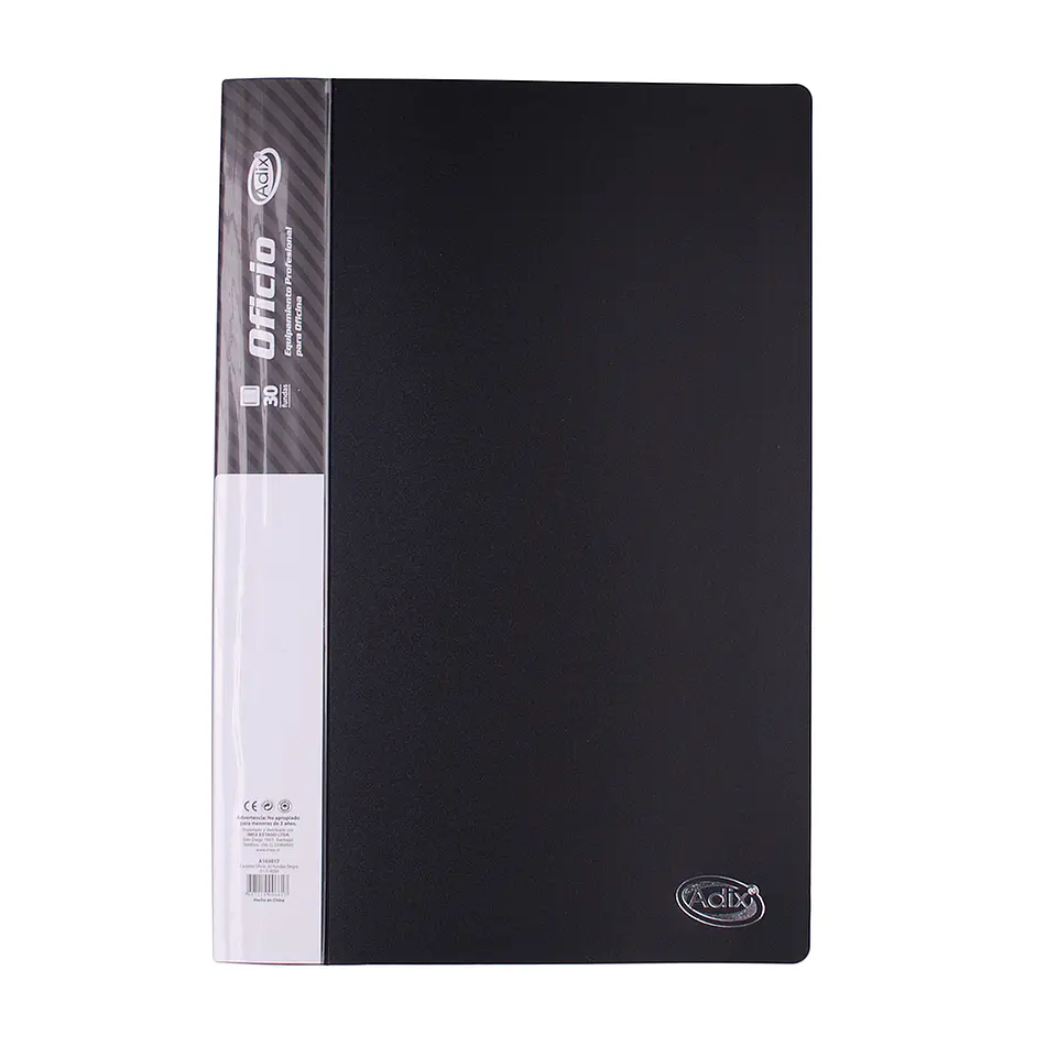 Carpeta Oficio 30 Fundas Negro 1