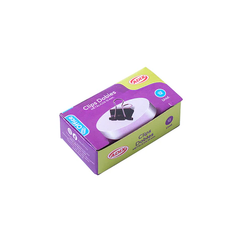 Clip Doble 15 mm 12un