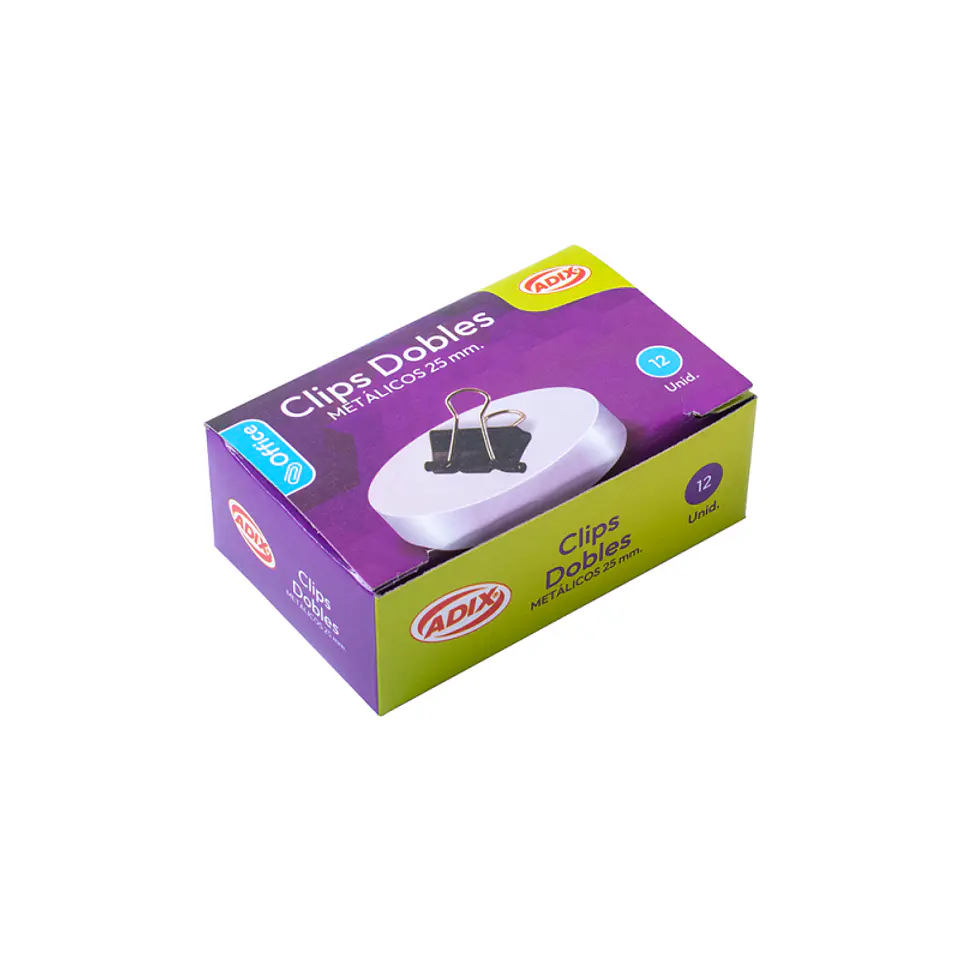 Clip Doble 25 mm 12un 1