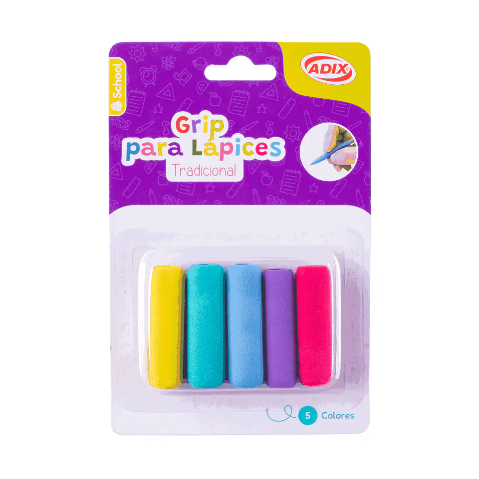 Grip Lápiz Tradicional 5u Blíster ADIX 1