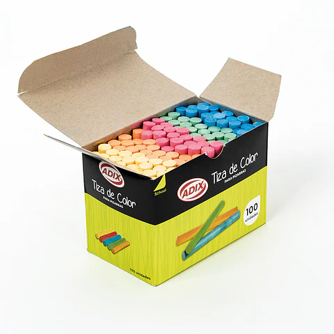 Tiza Colores 100 unid.