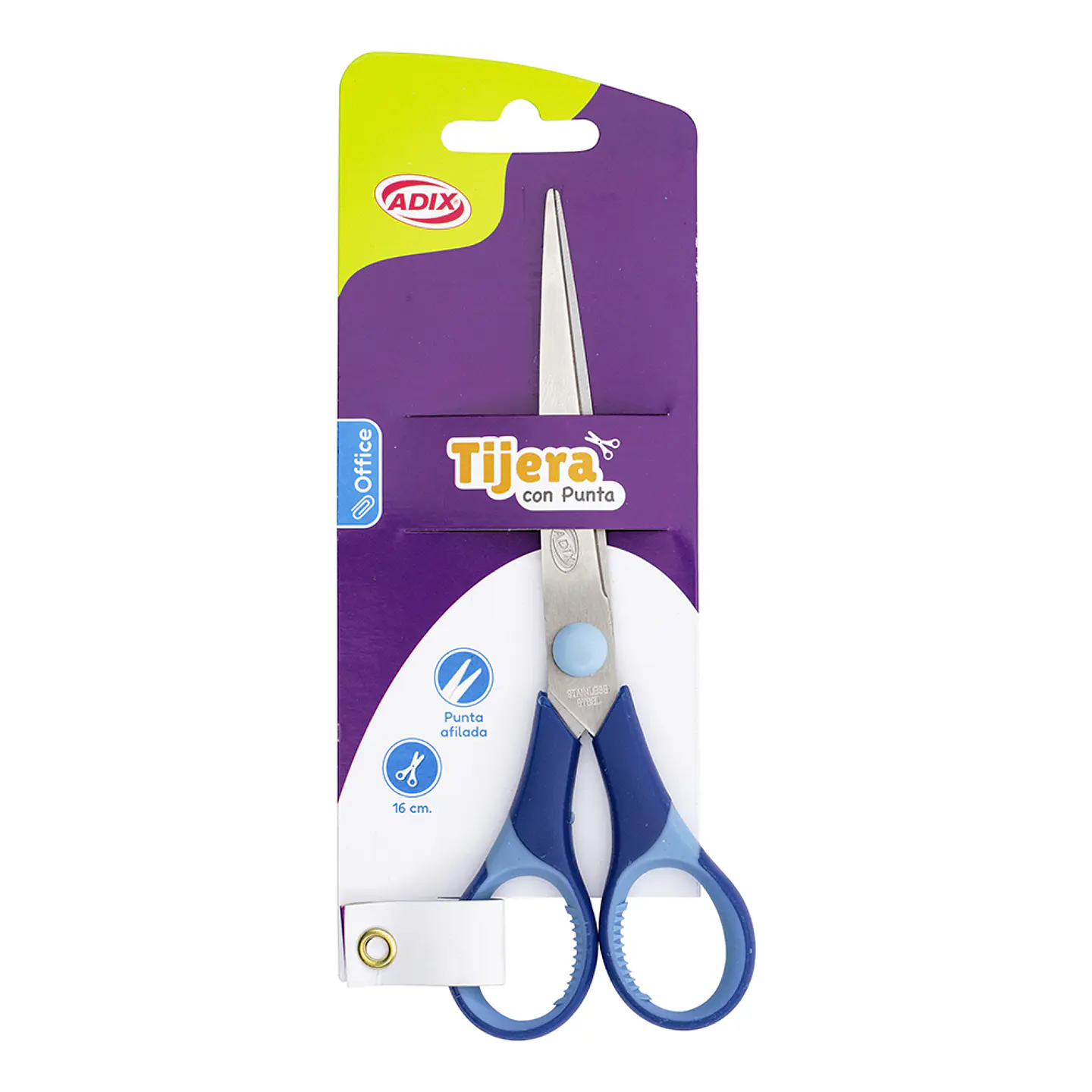 Tijera 16cm Punta c/Filo Azul ADIX 1